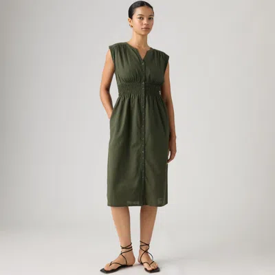 Levi's Beatrice Midi Dress In Green