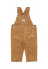 Levi's Beige Dungarees For Baby Boywith Logo In Brown