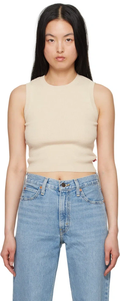 Levi's Beige Ocean Tank Top In Brazilian Sand
