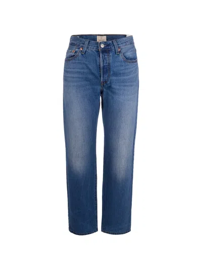 Levi's Belt-loops Straight Jeans In Blue