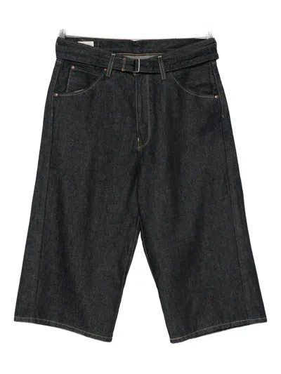 Levi's Belted Denim Shorts In Black