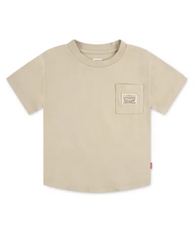 LEVI'S BIG BOYS CURVED HEM PATCH POCKET T-SHIRT