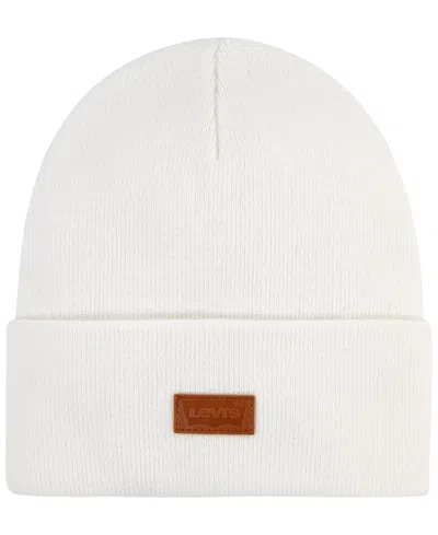 Levi's Kids' Big Boys Embossed Patch Beanie In Sugar Swizzle