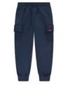 Levi's Big Boys Knit Cargo Fleece Jogger In Blue