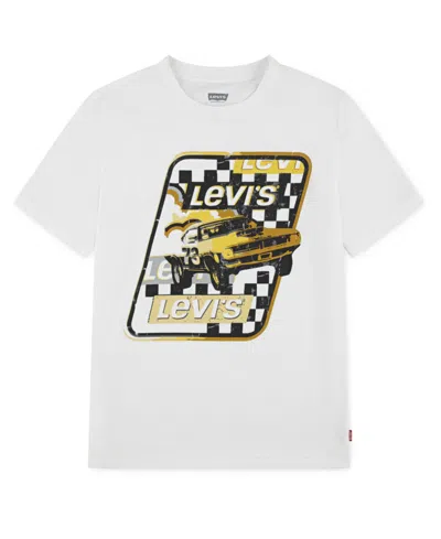 Levi's Kids' Big Boys Race To The Finish T-shirt In White