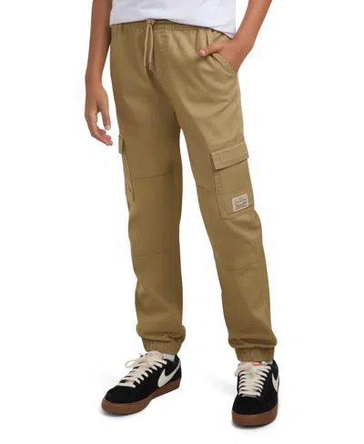 Levi's Kids' Big Boys Relaxed Fit Drawstring Cargo Jogger Pants In Brown