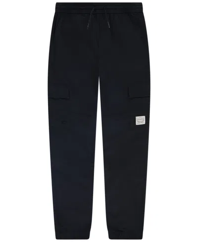 Levi's Kids' Big Boys Relaxed Fit Drawstring Cargo Jogger Pants In Black