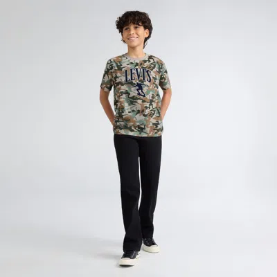 Levi's Big Boys Short Sleeve Skate Camo Graphic S In Multi