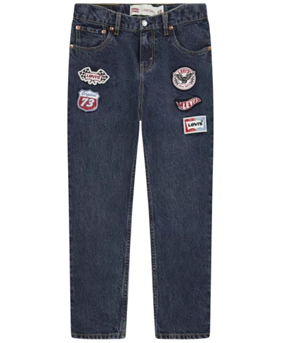 Levi's Kids' Big Boys Stay Loose Tapered Fit Patch Jeans In Black