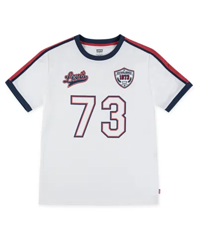 Levi's Kids' Big Boys Varsity Soccer Short Sleeve T-shirt In White