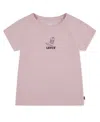 Levi's Big Girls Boot Applique Raglan Top In Pink
