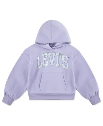 Levi's Kids' Big Girls Collegiate Oversized Pullover Hoodie In Purple