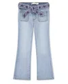 Levi's Big Girls Embroidered Belt Flared Jeans In Blue