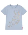 Levi's Big Girls Graphic Pearl Butterfly Tee In Blue