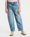 Levi's Big Girls High Rise Baggy Barrel Jeans In Blue