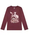 Levi's Big Girls Horse Long Sleeve T-shirt In Burgundy