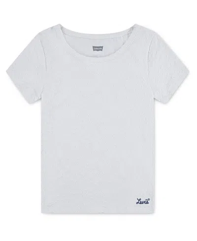 Levi's Kids' Big Girls Jacquard T-shirt In Gray