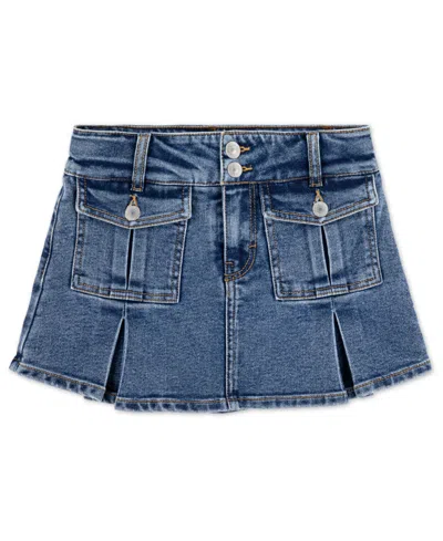 Levi's Kids' Big Girls Pleated Cargo Pocket Skirt In Blue