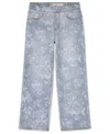 Levi's Big Girls Pull On Wide Leg Floral Pants In Blue