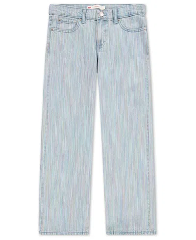Levi's Kids' Big Girls Rainbow Denim Wide Leg Jeans In Blue