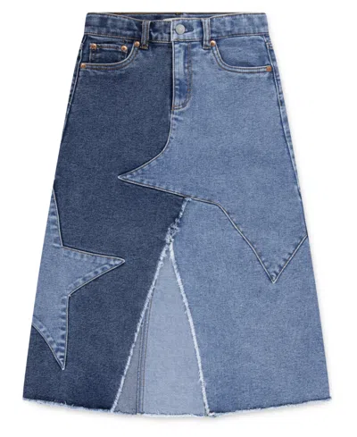 Levi's Kids' Big Girls Western Midi Skirt In Blue