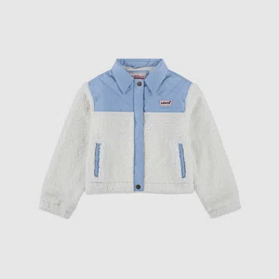 Levi's Big Pocket Sherpa Trucker Jacket In White