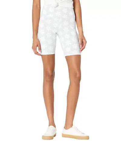 Levi's Bike Shorts Women's Blue Floral Stretch Flat Front Activewear Jdm777