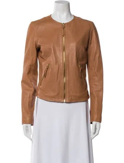 Pre-owned Levi's Biker Jacket In Brown