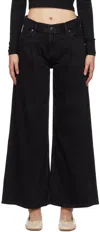 Levi's Black Baggy Dad Wide Leg Jeans In Capturing Moments