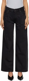 Levi's Black Baggy Dad Wide Leg Jeans In Capturing Moments