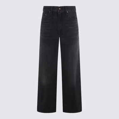Levi's Black Cotton Baggy Dad Jeans