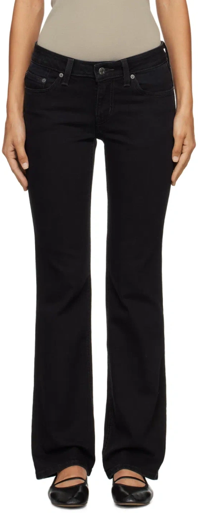 Levi's Black Superlow Bootcut Jeans In Crew Look