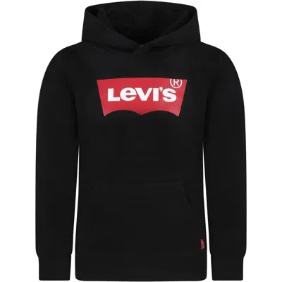 Levi's Black Sweatshirt For Kids With Logo
