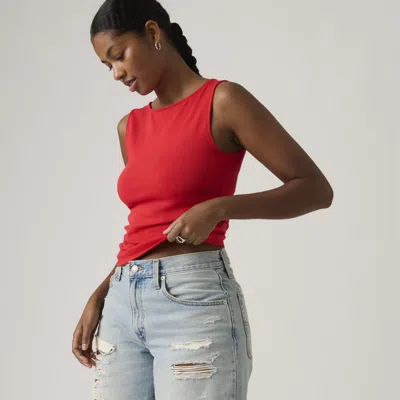 Levi's Blair Boatneck Top In Red