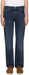 Levi's 501 Straight-leg Jeans In Light-wash Cotton In Blue Black Stretch