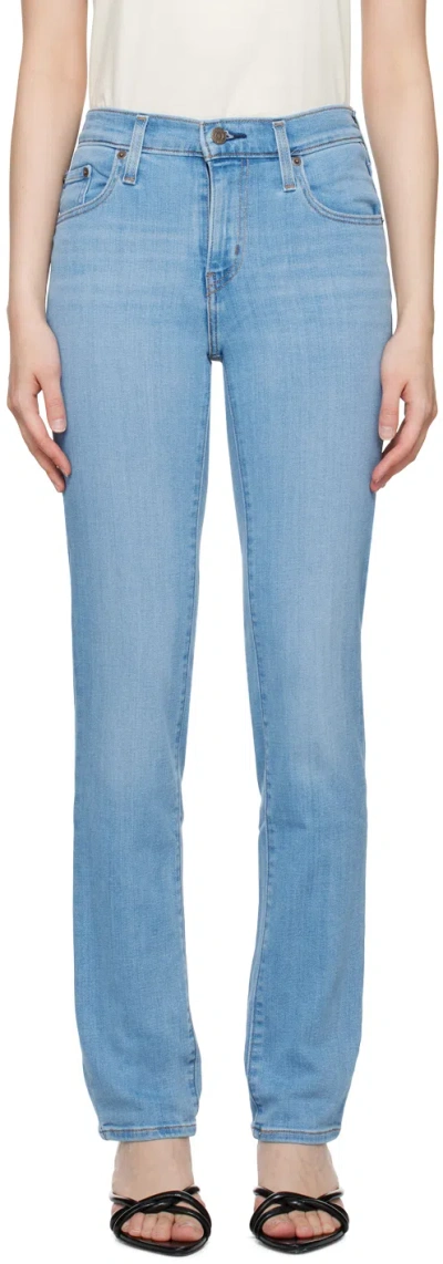 Levi's Blue 724 Slim Jeans In Z1534 Medium Indigo