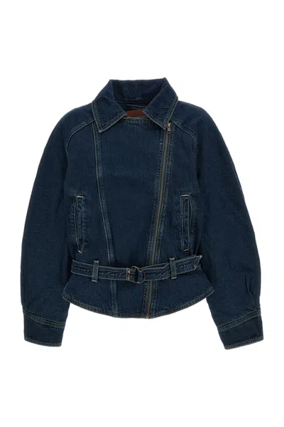 Levi's Blue 80s Worn-in Cotton Denim Bomber Jacket