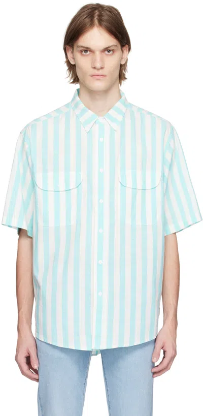 Levi's Blue & White Skate Shirt In Blue White