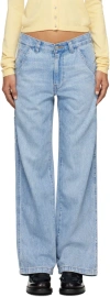 Levi's Blue Baggy Carpenter Featherweight Jeans In Make A Difference Lb