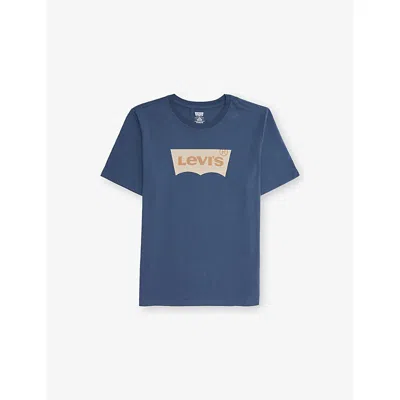 LEVI'S BLUE BATWING LOGO-PRINT COTTON T-SHIRT 10-16