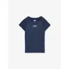 Levi's Blue Logo-patch Ribbed Knit Top 4-8 In Blue