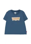 Levi's Blue T-shirt For Baby Boy With Logo In Multi