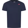 Levi's Blue T-shirt For Boy With Logo Patch In Blue