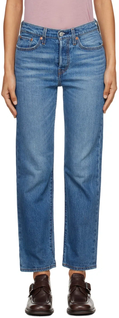 Levi's Blue Wedgie Straight Fit Jeans In Unstoppable Wear