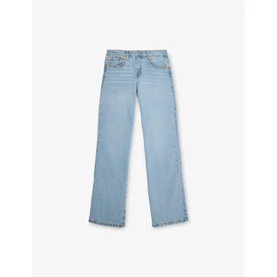 Levi's Kids' Blue Wide-leg Destruction Denim Jeans 10-16