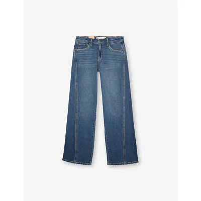 Levi's Kids' Blue Wide-leg Seaming Stretch-denim Blend Jeans 10-16