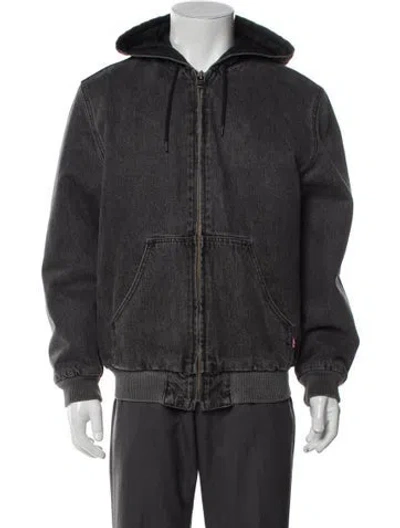 Pre-owned Levi's Bomber Jacket In Gray