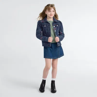 Levi's Bow Trucker Jacket Big Girls 7-16 L In Blue