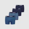 Levi's Boxer Brief 4 Pack In Blue