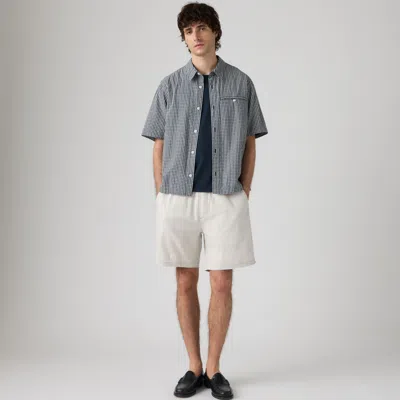 Levi's Boxer Cotton Linen Shorts In White